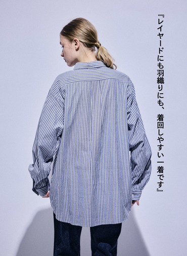 ボタンシャツ　ワイド 詳細画像 Navy 7