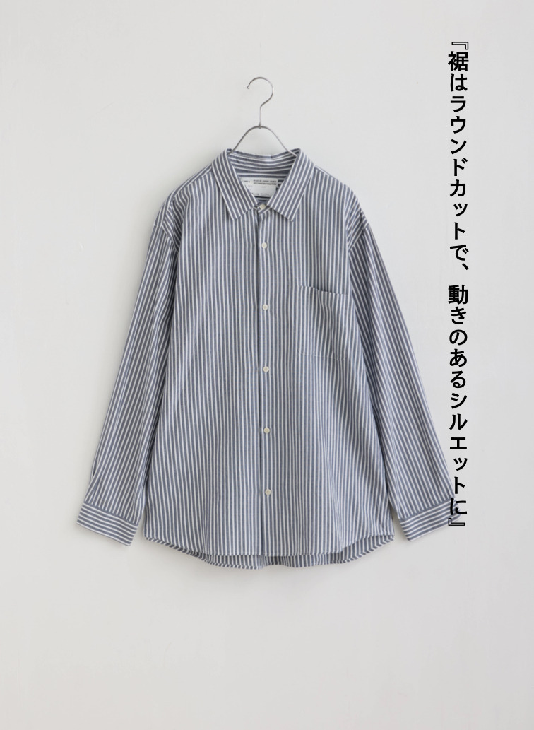 ボタンシャツ　ワイド 詳細画像 Navy 10