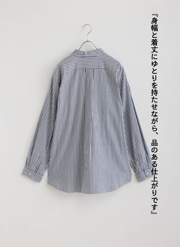 ボタンシャツ　ワイド 詳細画像 Navy 11