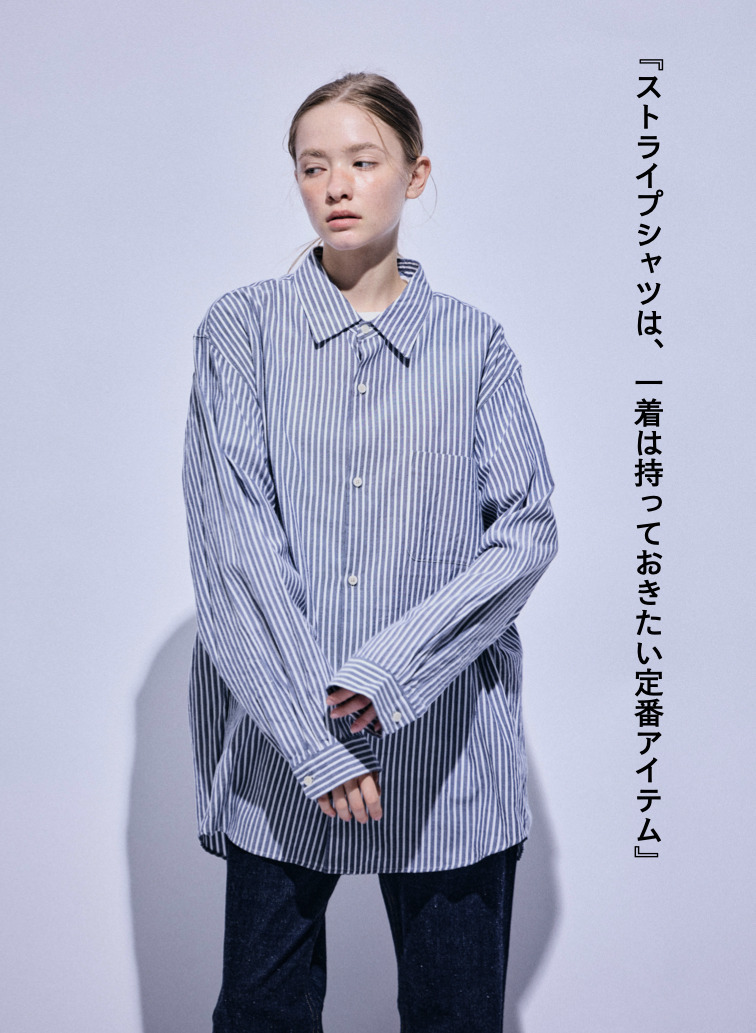 ボタンシャツ　ワイド 詳細画像 Navy 5