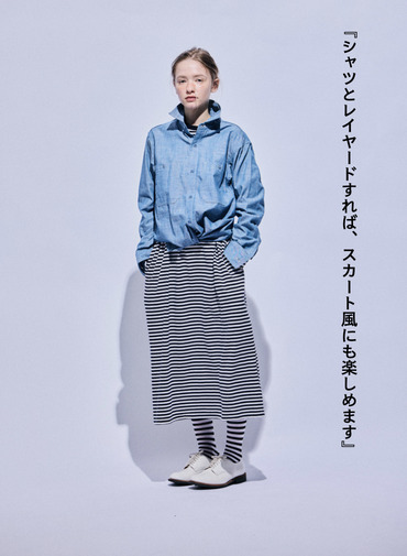 ムラ糸Tシャツ　ロングスリーブワンピース 詳細画像 Navy 9