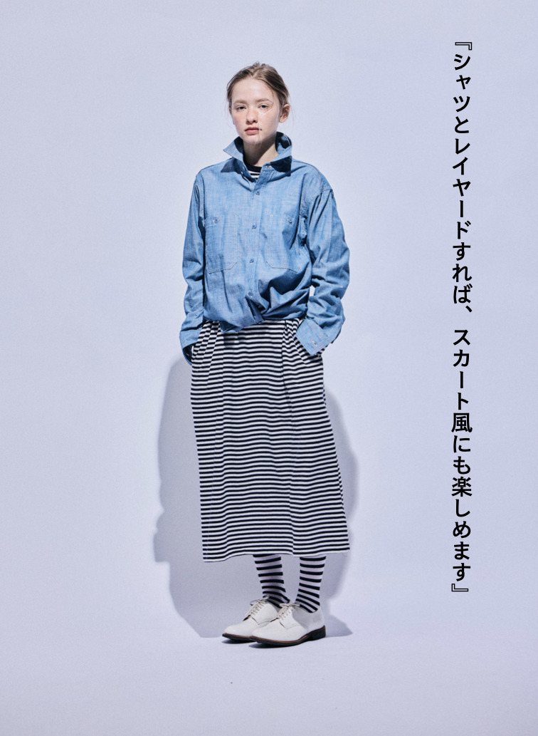 ムラ糸Tシャツ　ロングスリーブワンピース 詳細画像 Navy 9