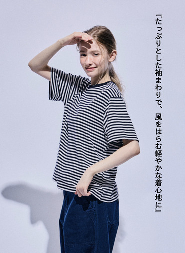 ムラ糸Tシャツ 詳細画像 Navy 2