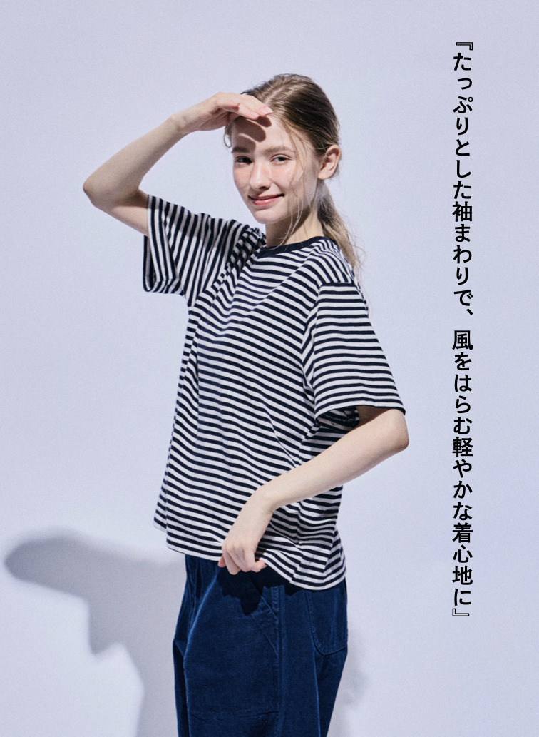 ムラ糸Tシャツ 詳細画像 Navy 2