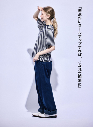  USN パンツ ワイド 詳細画像 Indigo 3