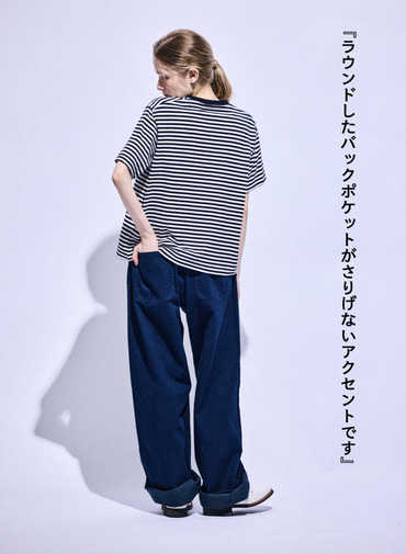  USN パンツ ワイド 詳細画像 Indigo 4