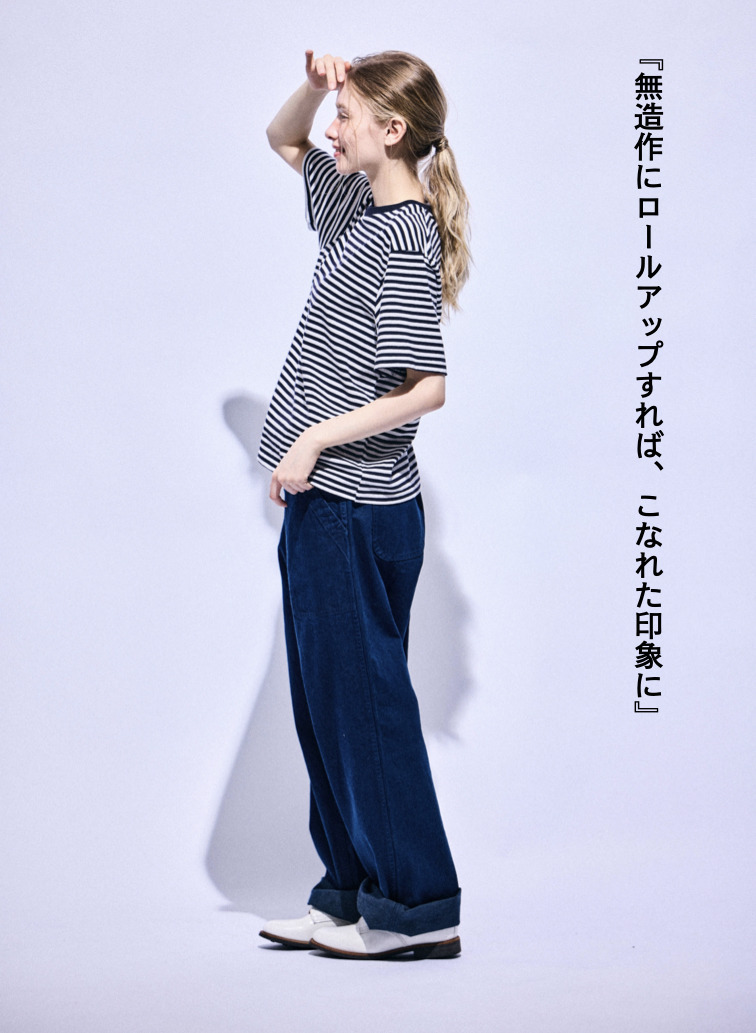  USN パンツ ワイド 詳細画像 Indigo 3