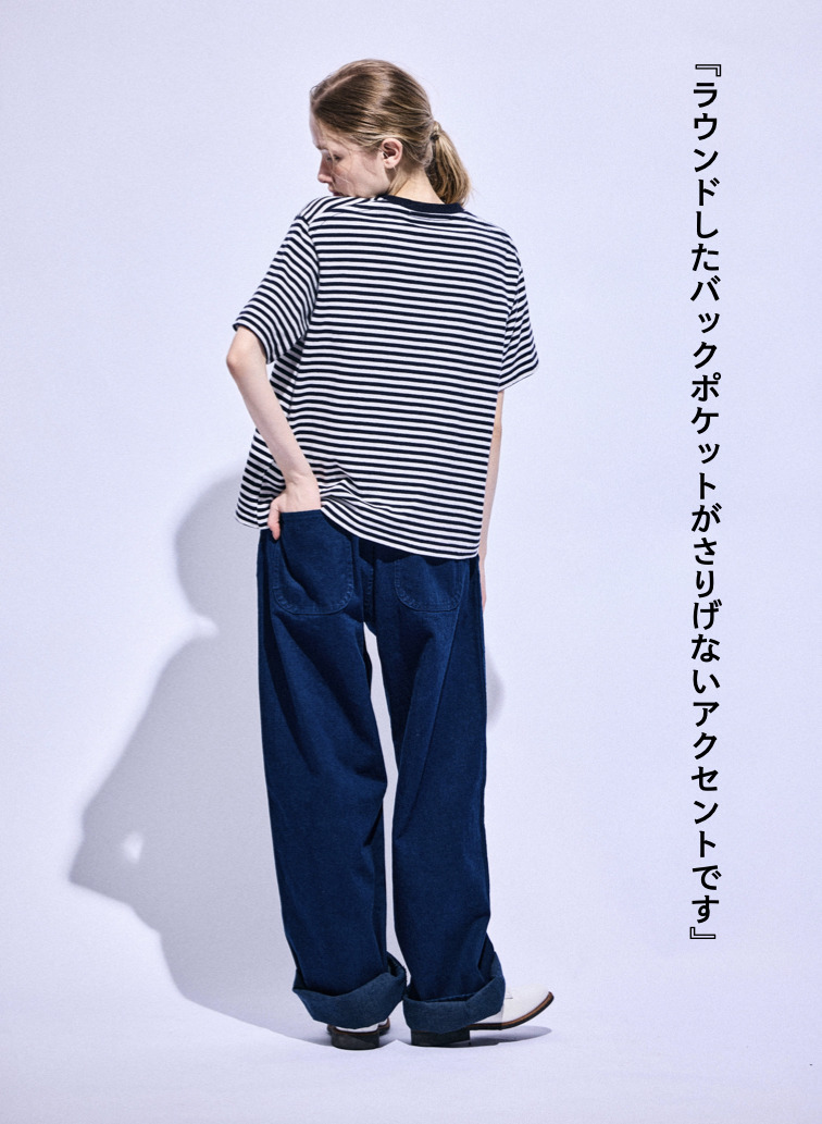  USN パンツ ワイド 詳細画像 Indigo 4