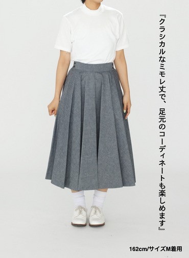 シャンブレースカート 詳細画像 Black 7