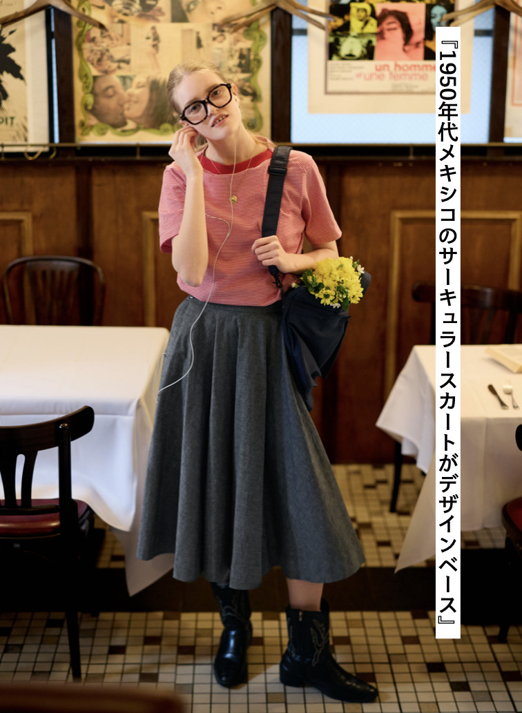 シャンブレースカート 詳細画像 Black 2