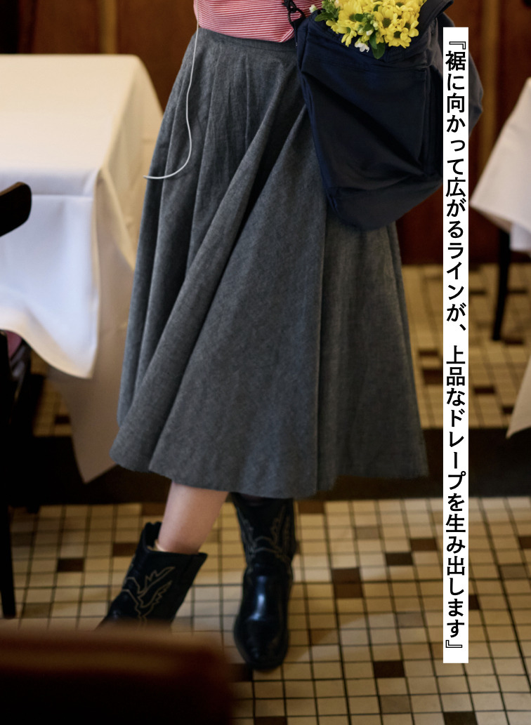 シャンブレースカート 詳細画像 Black 3