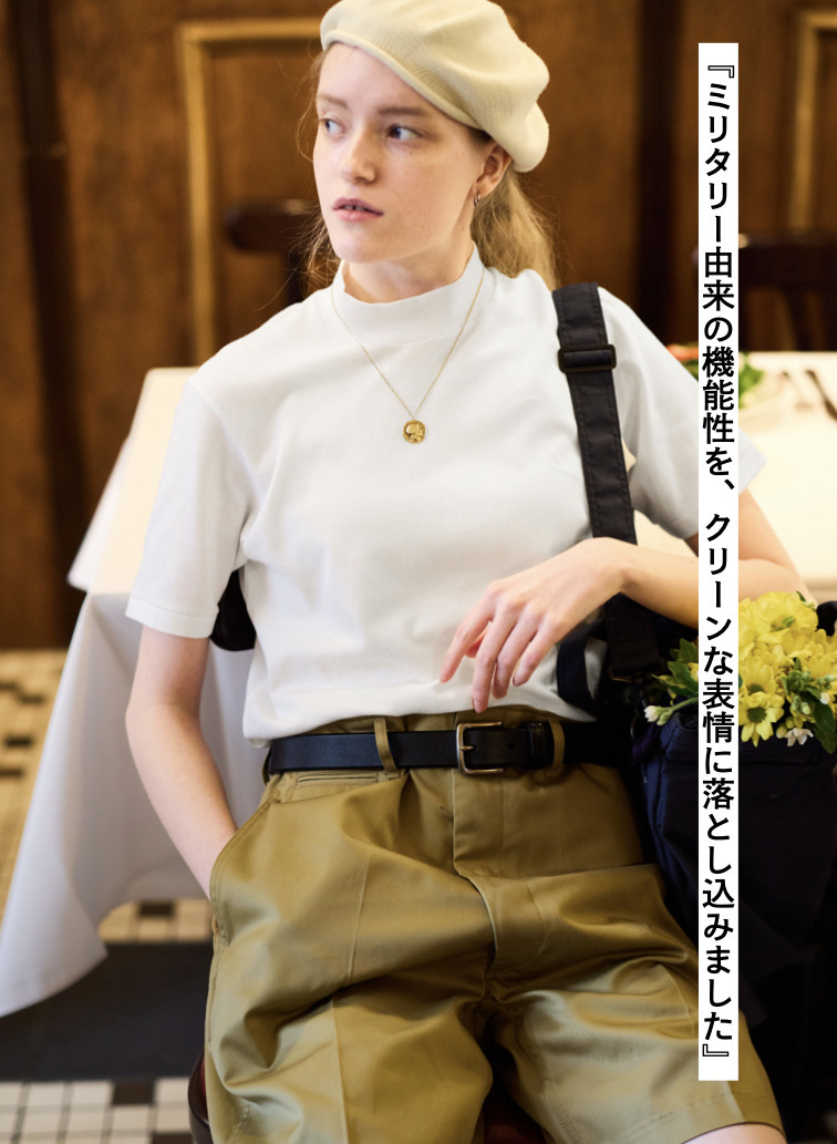 モックネックTシャツ 詳細画像 White 2