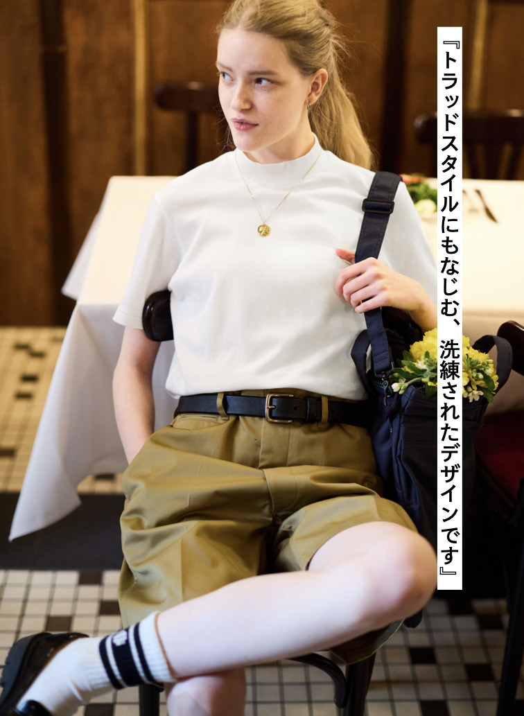 モックネックTシャツ 詳細画像 White 3