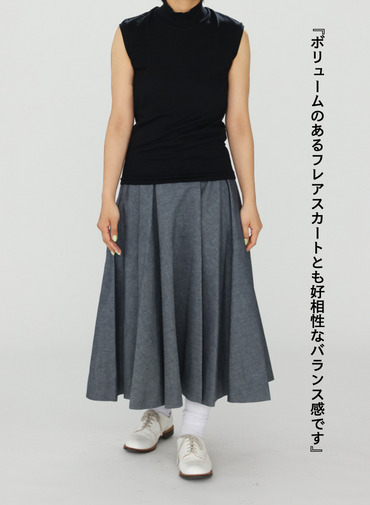 モックネック ノースリーブTシャツ 詳細画像 Black 8