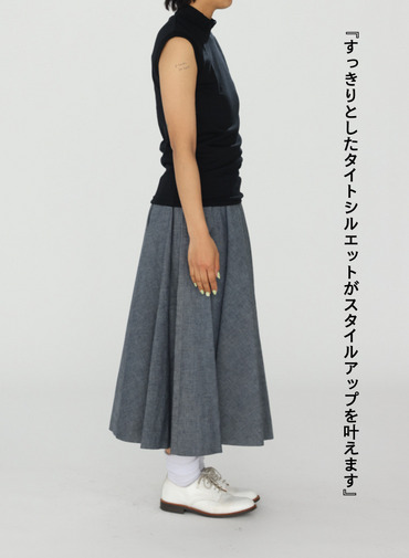 モックネック ノースリーブTシャツ 詳細画像 Black 9