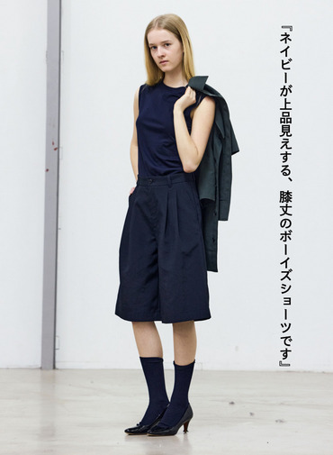 ワイドショートパンツ【CAPSULE COLLECTION】UNIONSLACKS 313 EX.CLUEL 詳細画像 Navy 1