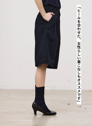 ワイドショートパンツ【CAPSULE COLLECTION】UNIONSLACKS 313 EX.CLUEL 詳細画像 Navy 6