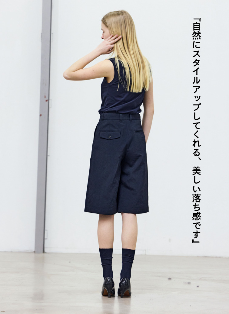 ワイドショートパンツ【CAPSULE COLLECTION】UNIONSLACKS 313 EX.CLUEL 詳細画像 Navy 2