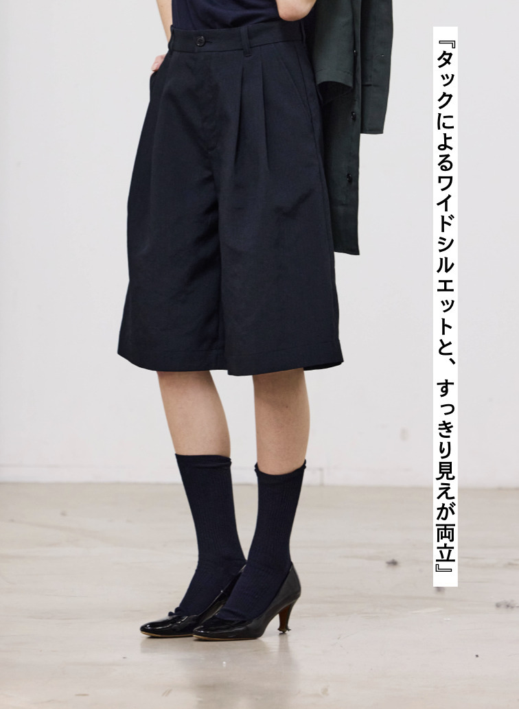 ワイドショートパンツ【CAPSULE COLLECTION】UNIONSLACKS 313 EX.CLUEL 詳細画像 Navy 5