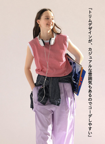ボーダーフレンチTシャツ【CAPSULE COLLECTION】 詳細画像 Red 4