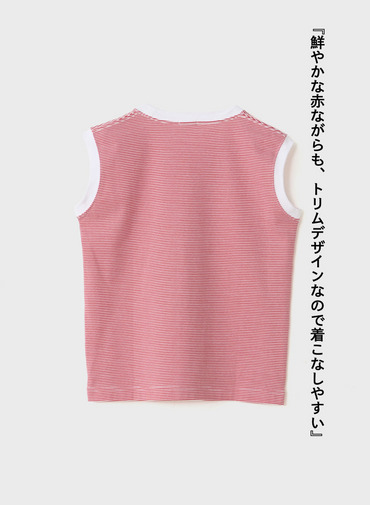 ボーダーフレンチTシャツ【CAPSULE COLLECTION】 詳細画像 Red 6