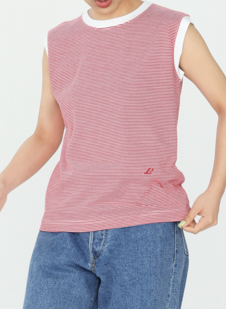 ボーダーフレンチTシャツ【CAPSULE COLLECTION】 詳細画像 Red 13