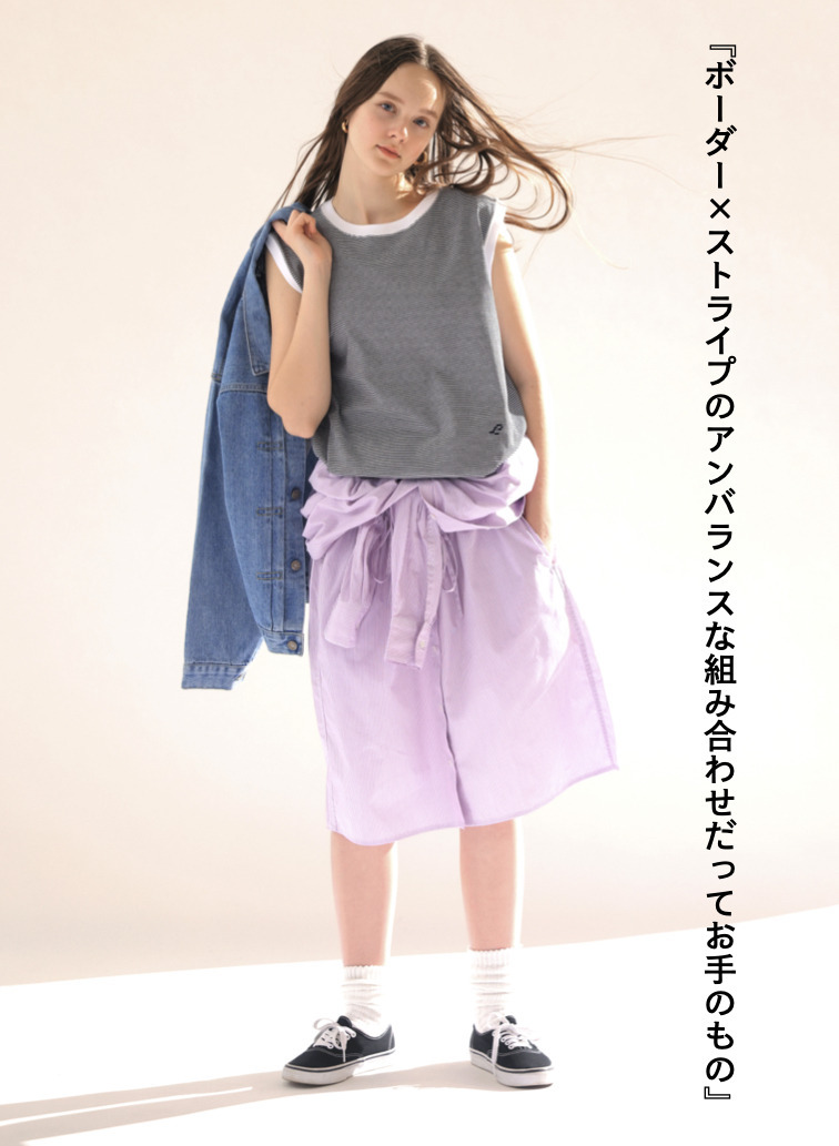 ボーダーフレンチTシャツ【CAPSULE COLLECTION】 詳細画像 Navy 4