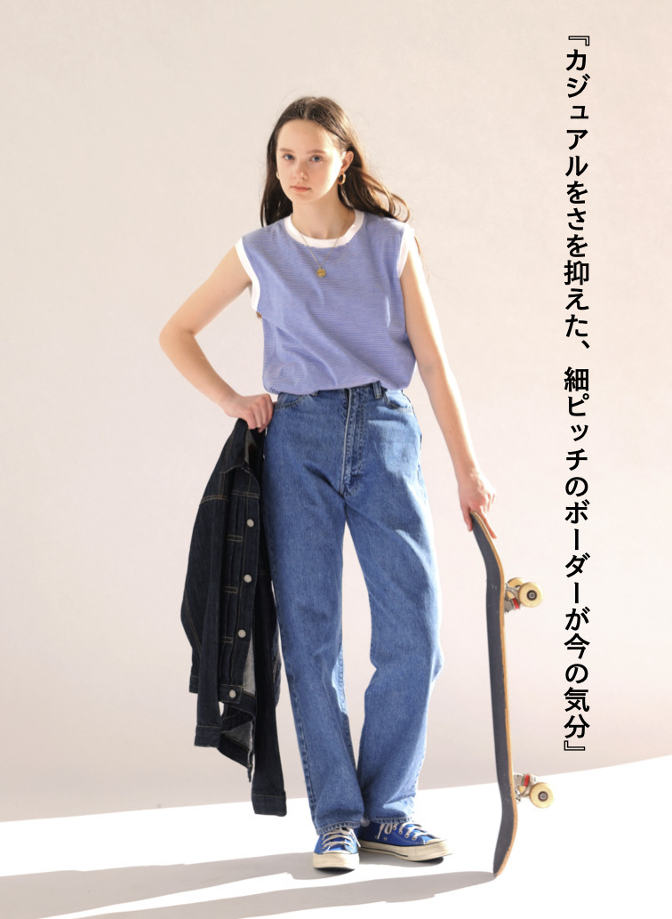 ボーダーフレンチTシャツ【CAPSULE COLLECTION】 詳細画像 Blue 3