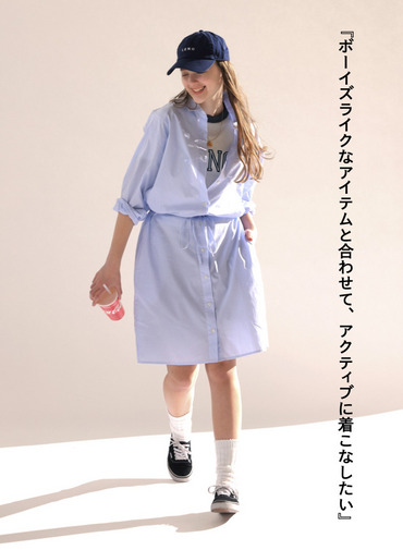 シャツワンピース【CAPSULE COLLECTION】 詳細画像 Saxe Blue 5