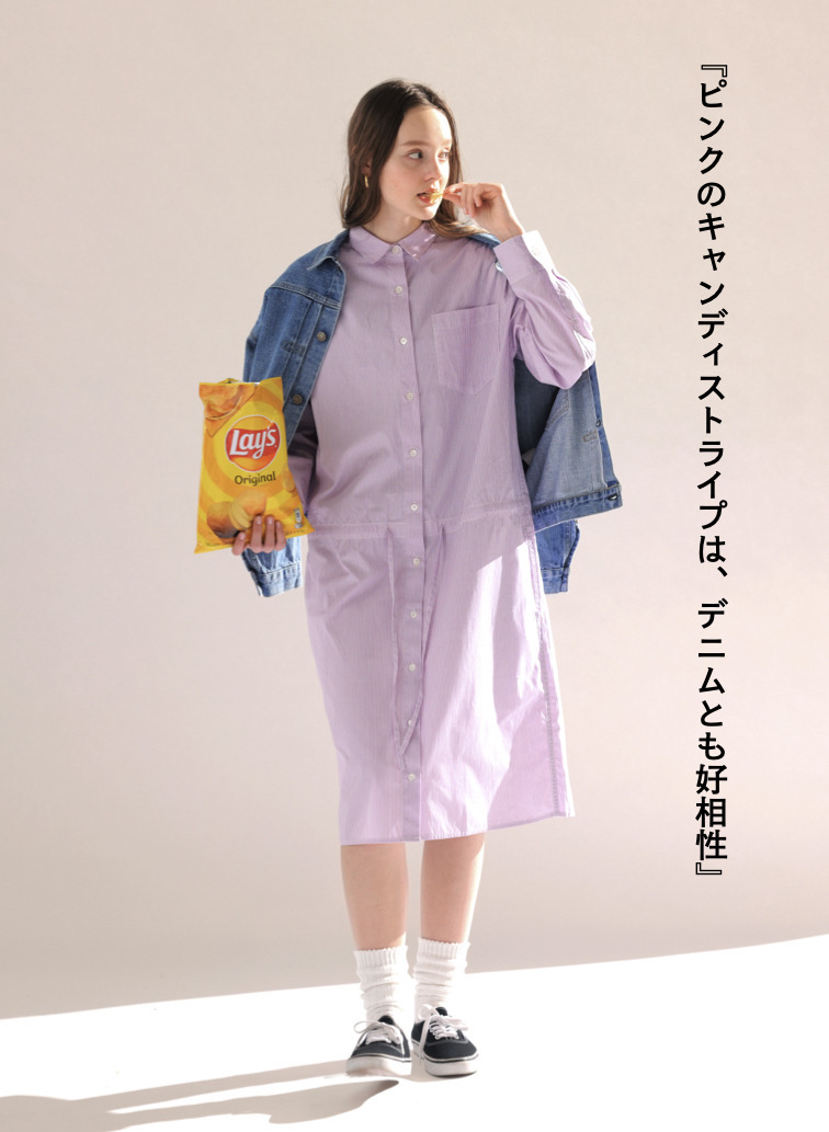 シャツワンピース【CAPSULE COLLECTION】 詳細画像 Pink 1
