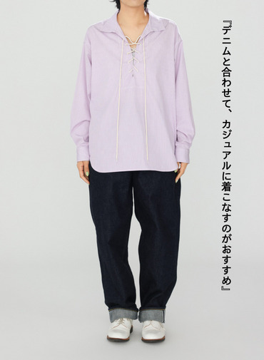 レースアップブラウス【CAPSULE COLLECTION】 詳細画像 Pink 10
