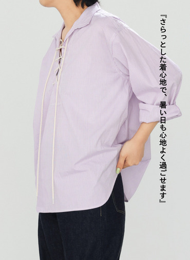 レースアップブラウス【CAPSULE COLLECTION】 詳細画像 Pink 13