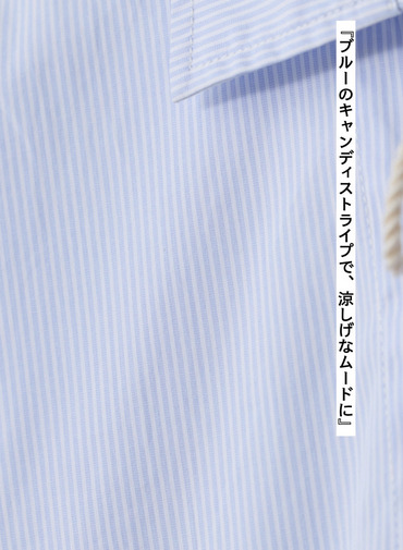 レースアップブラウス【CAPSULE COLLECTION】 詳細画像 Saxe Blue 9