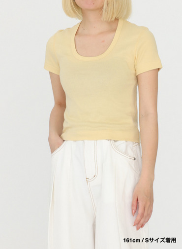 クロップドTシャツ「Jessica」 詳細画像 Yellow 14