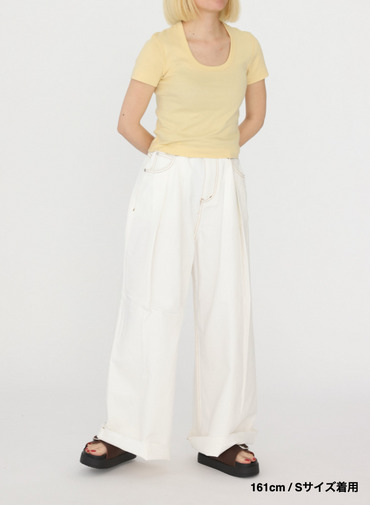 クロップドTシャツ「Jessica」 詳細画像 Yellow 17