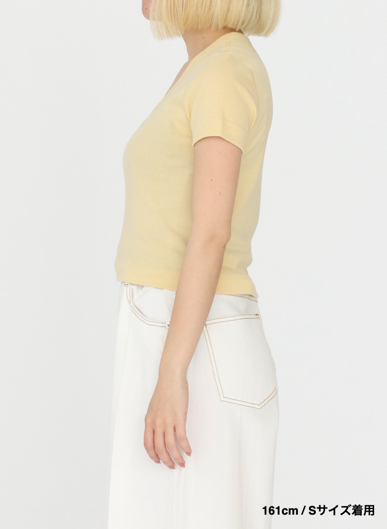 クロップドTシャツ「Jessica」 詳細画像 Yellow 12