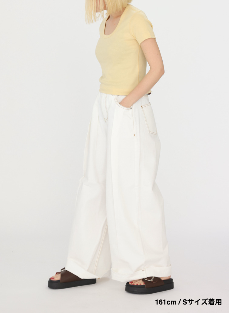 クロップドTシャツ「Jessica」 詳細画像 Yellow 16