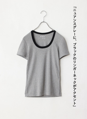 リンガーTシャツ「Jessica」 詳細画像 Gray 5