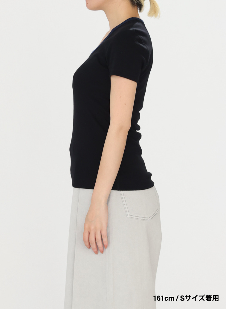 リンガーTシャツ「Jessica」 詳細画像 Black 5