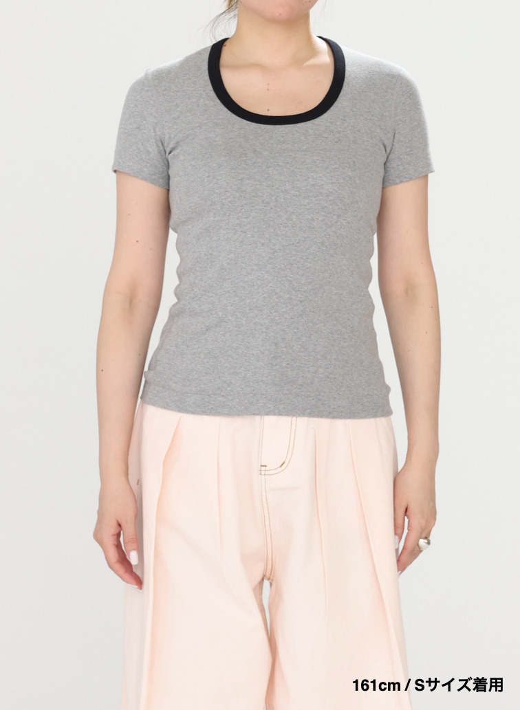 リンガーTシャツ「Jessica」 詳細画像 Gray 8