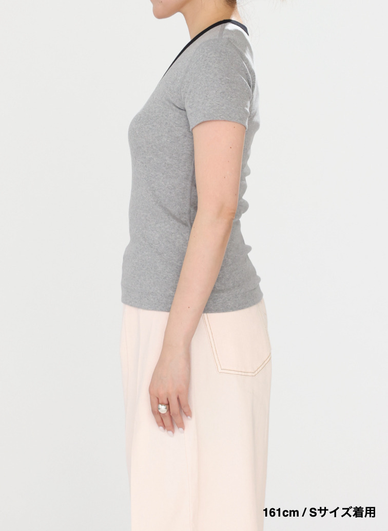 リンガーTシャツ「Jessica」 詳細画像 Gray 9