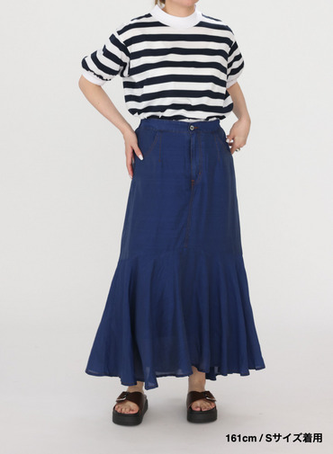 ビッグストライプ パフスリーブTシャツ 詳細画像 Navy 15