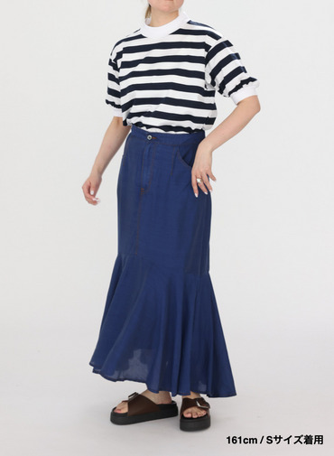 ビッグストライプ パフスリーブTシャツ 詳細画像 Navy 16