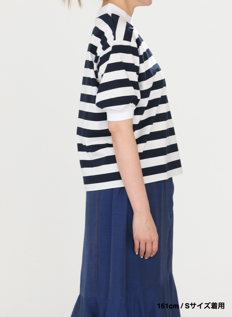 ビッグストライプ パフスリーブTシャツ 詳細画像 Navy 10