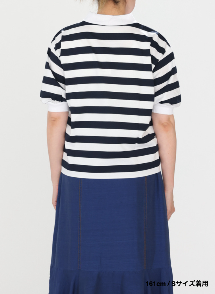 ビッグストライプ パフスリーブTシャツ 詳細画像 Navy 11