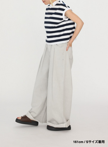 ビックストライプ フレンチスリーブTシャツ 詳細画像 Navy 14
