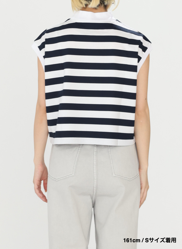 ビックストライプ フレンチスリーブTシャツ 詳細画像 Navy 10