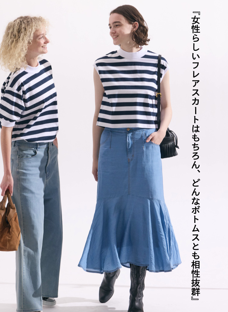 ビックストライプ フレンチスリーブTシャツ 詳細画像 Navy 4