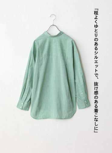 コットンリネン シャツ 詳細画像 Green 2