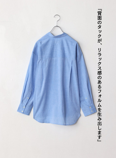 コットンリネン シャツ 詳細画像 Blue 2